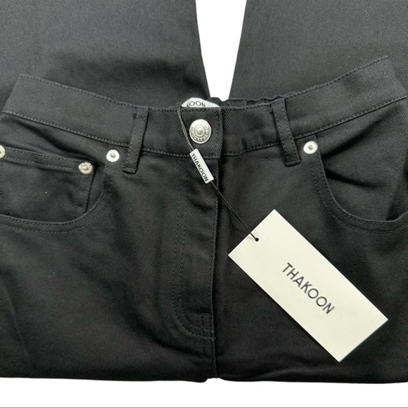 Thakoon Black High Waisted Denim pant. Sz 2. $145 - Picture 4 of 10